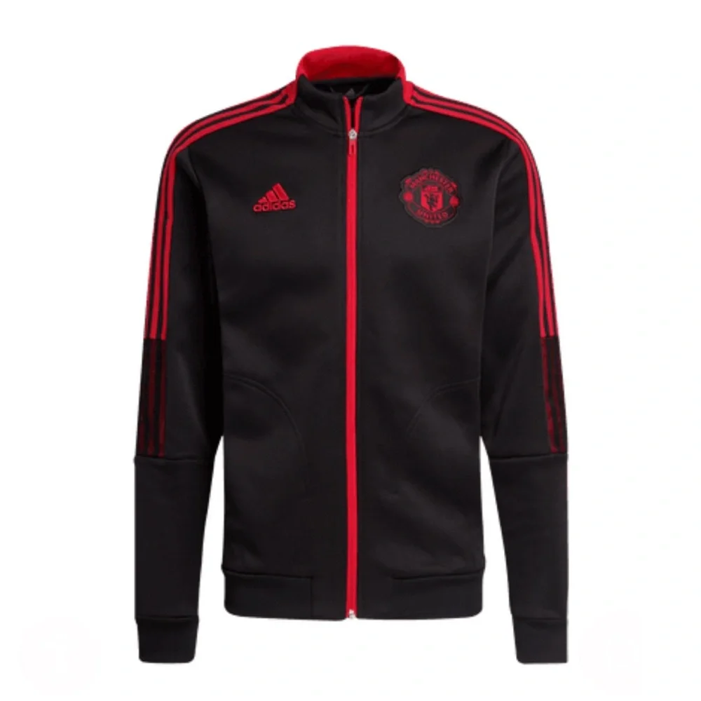 adidas Manchester United Anthem Jacket Black - Picture 1 of 6
